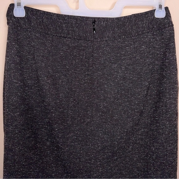 SIZE 6 WORTHINGTON DARK GREY TWEED SKIRT LINED CHAIN ACCENT ACADEMIA - Picture 5 of 12